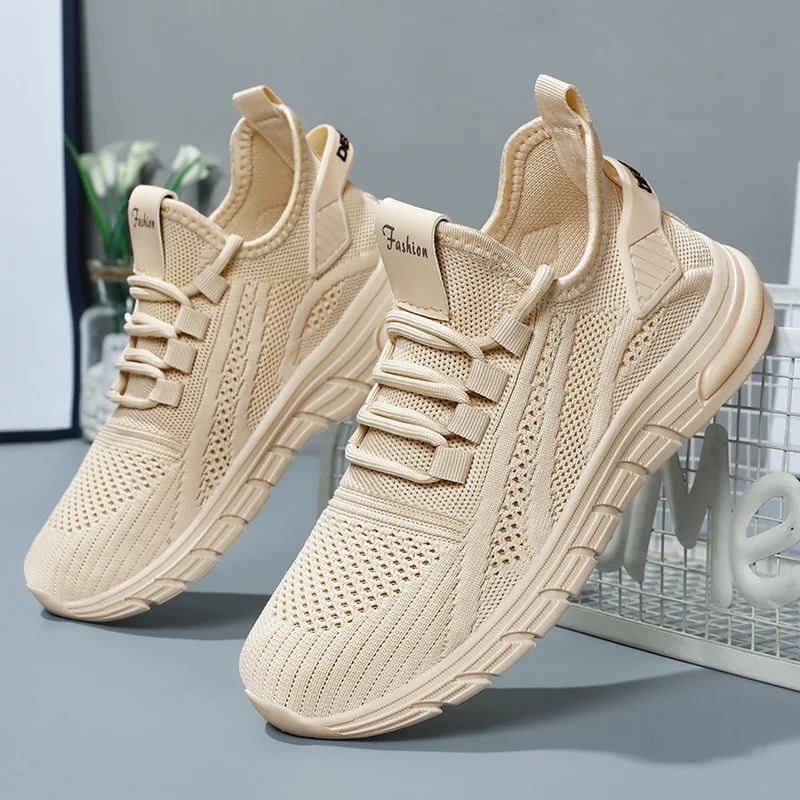 Women Casual Sneakers Lace-up Gym Vulcanized Shoes White Female Footwear Fashion Breathable Walking Mesh Flat Shoes Trainers