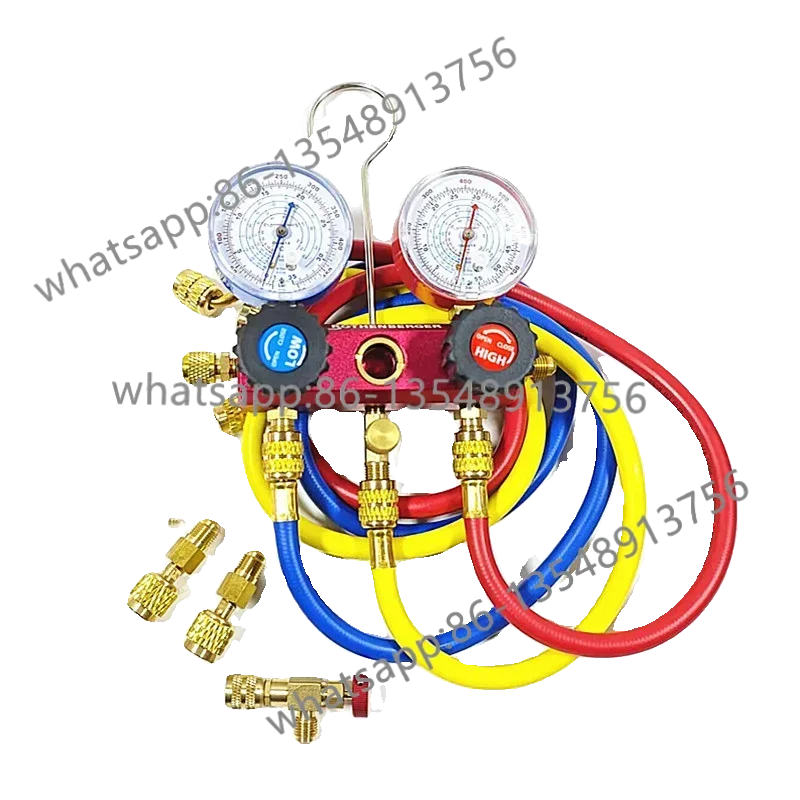 Refrigerant Dosing Meter Group R410A Snow Pressure Gauge R32 Refrigeration Maintenance Tools Air Conditioning Fluorine Meter