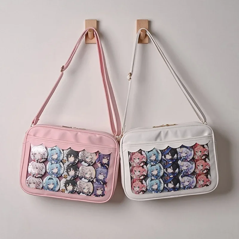 Japanese High School Girls JK Bag Women PU Handbags and Purses Transparent Itabag Women Crosssbody Bags