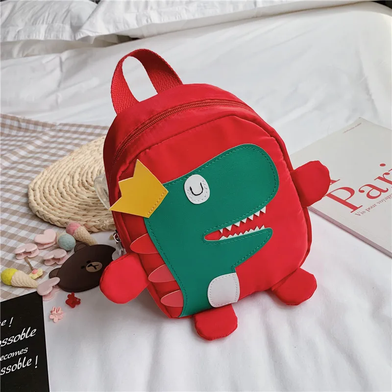 New Dinosaur School Bag Korean Style Baby Animal Backpack Cartoon Color Children\'s Bag Multifunctional Baby Backpack