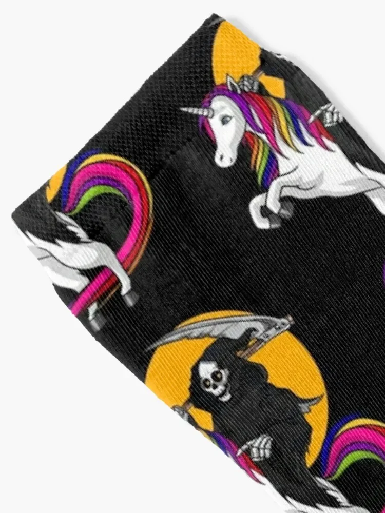 Grim Reaper Riding Unicorn Socks man halloween soccer anti-slip Women's Socks Men's