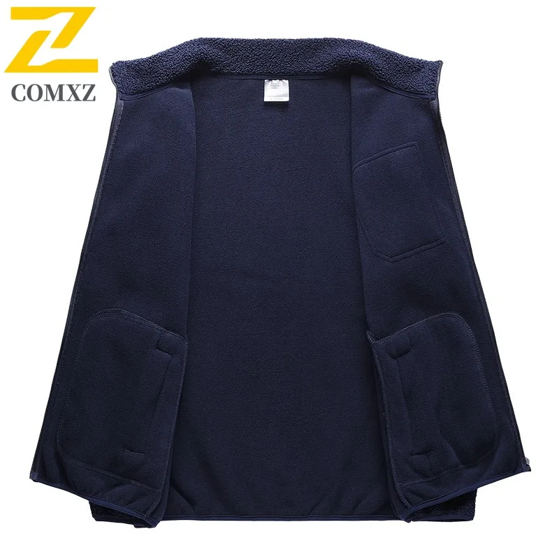 سترة رجالية متعددة الاستخدامات من COMXZ، ياقة واقفة ممتازة، معطف مريح كاجوال للأعمال، تصميم بلون سادة، ملابس خريفية متينة للسفر #5