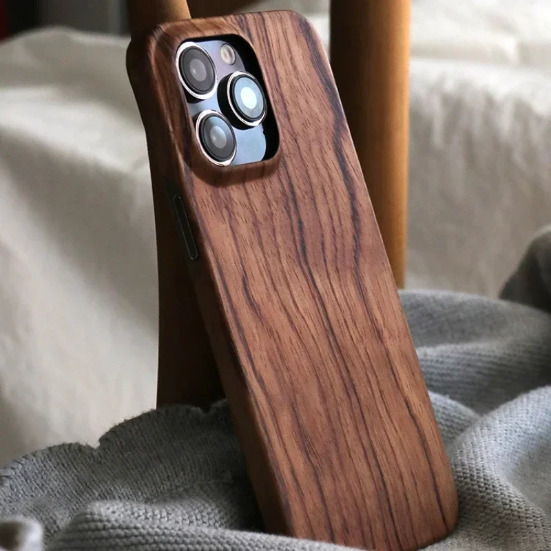 

Original Wood Phone Case for iPhone, Drop-proof Protective Shell, Apple Sleeve, Ultra-thin, Solid Wood Protector, Sleek Cover