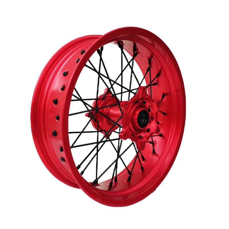 Color Changed Supermoto Wheel Sets Motorcycle Parts 17 Inch Supermoto Front Wheels With Hub