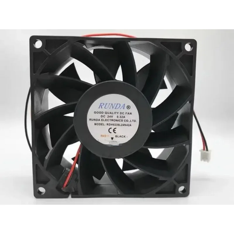LZ RUNDA RDH9238L24N42A DC24V 0.32A 9238 9Cm Ventilador de refrigeración de 2 cables