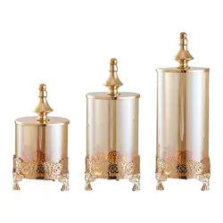 European Style Candy Jar, Storage Canister Food Snack Decorative Dessert Display Container Cookie Holder for wedding Celebration