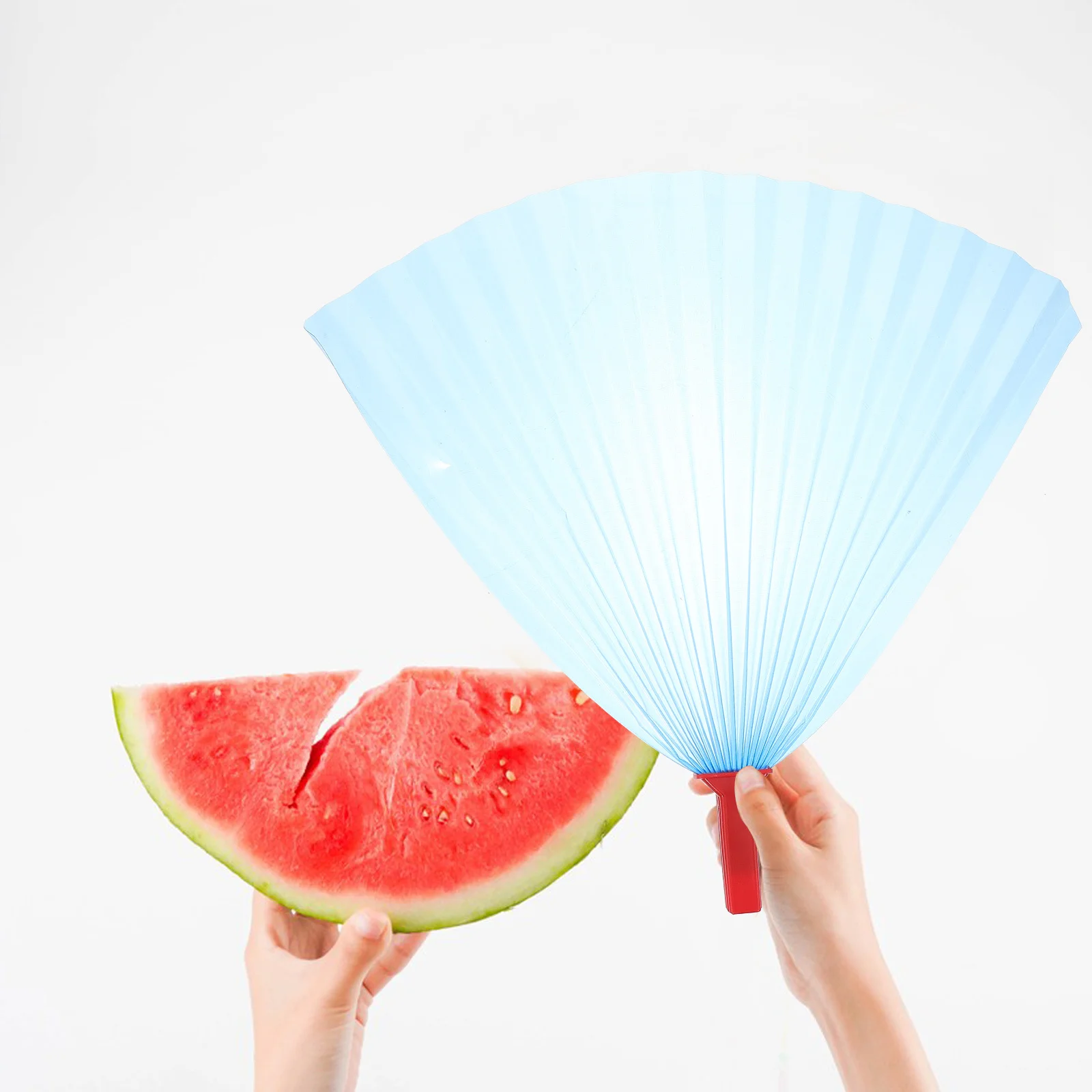 

2pcs Thickened Handheld Summer Manual Fan For Beach Walking Decorative Plastic Fan Chinese Style Dance Prop Home Office Decor