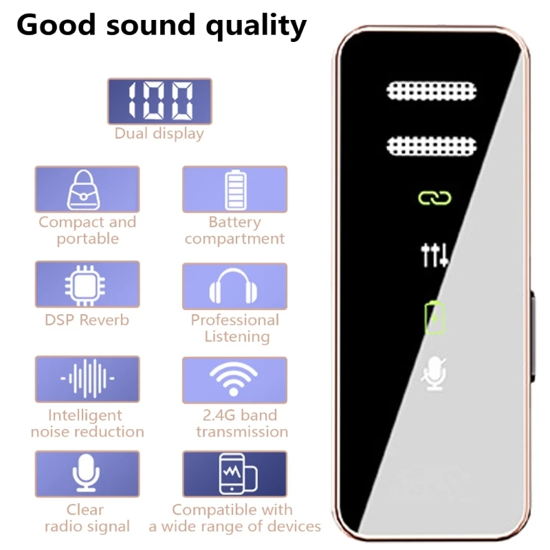 USB микрофон с лацканами Беспроводные микрофоны с лацканами для записи интервью на открытом воздухе