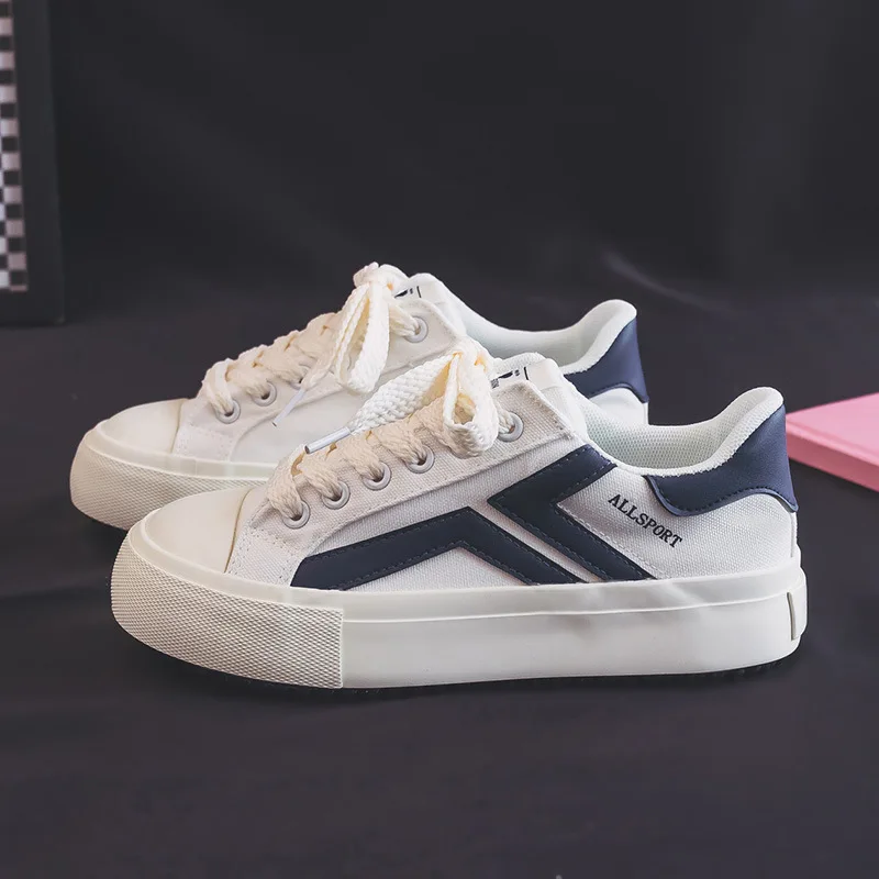 

Белые туфли, женские весенние новинки 2024, студенческие универсальные кроссовки, повседневная обувь в стиле ретро, обувь для скейтборда на платформе