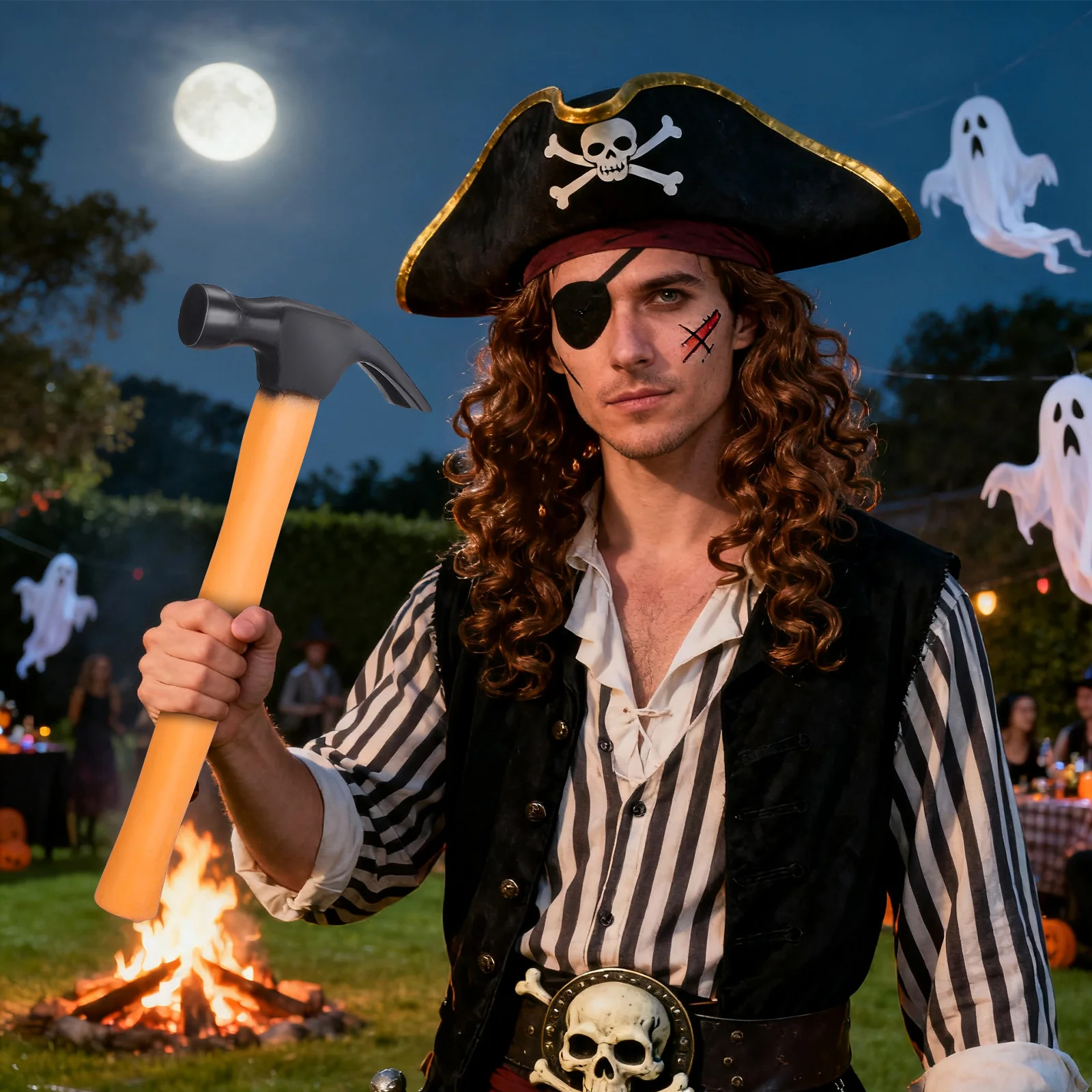 مطرقة مطاطية مقلدة دعائم وهمية لعبة مزحة مضحكة لملحقات الهالوين التنكرية #1