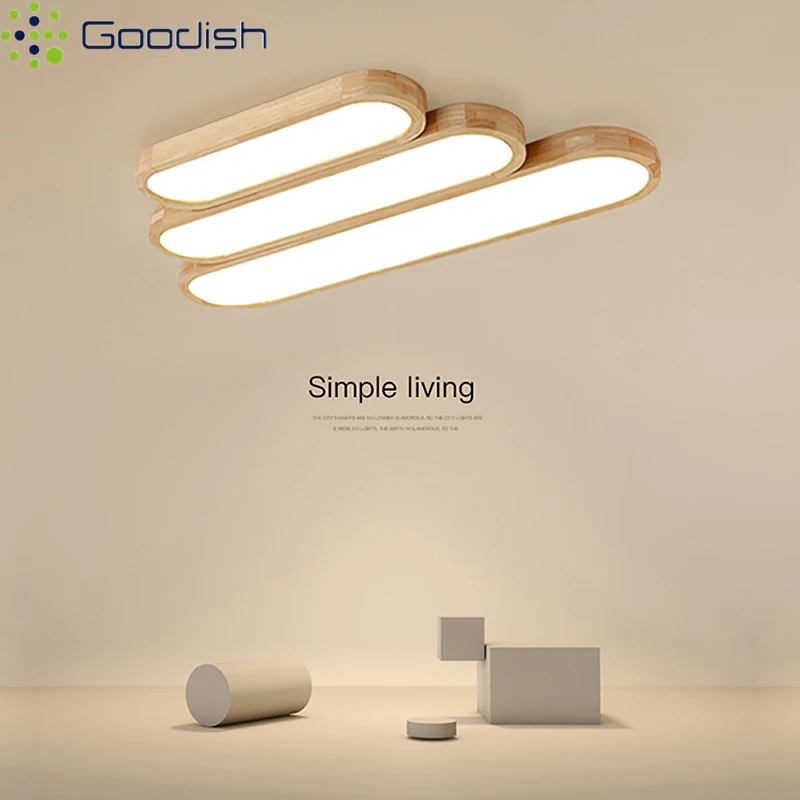 Medieval Bauhaus Art Creative LED Home Ceiling Light Lustre Solid Wood Acrylic Panels Lamp for Living Room Decoration Chandelier