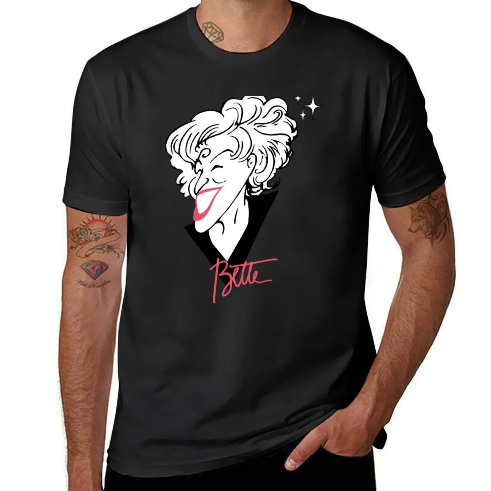 The Divine Miss MBette Midler Drawing (Black _amp_ Bush) T-Shirt cute tops tops mens t shirts pack