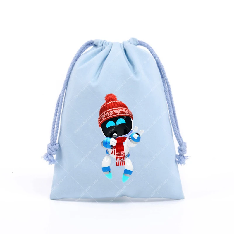 Astro Bot Drawstring Bag Kids Anime Printed Handbags Christmas Gift Storage Pouch Children Cartoon Cute Draw String Bags 2025