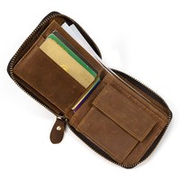 Handmade Genuine Leather Business Card Holder Wallet RFID Blocking Bank/ID/Credit Card Holder Multi Slot Storage Money Bag