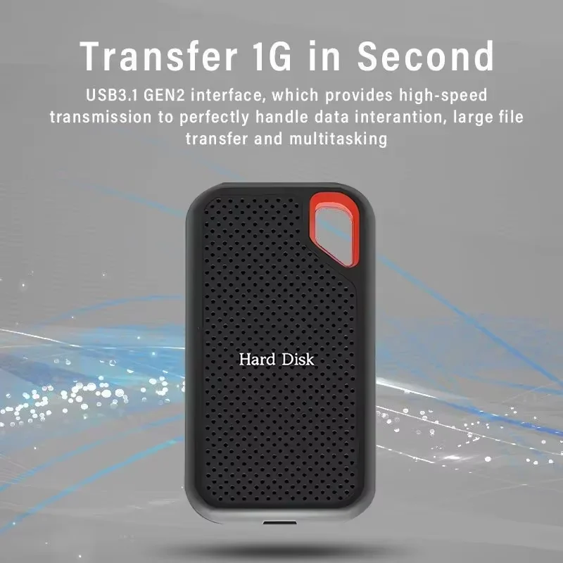 محرك الأقراص الصلبة الخارجي الأصلي SSD 1 تيرا بايت عالي السرعة USB 3.1 Type-C واجهة القرص الصلب 256 تيرا بايت محرك الأقراص الصلبة الشامل لأجهزة الكمبيوتر المحمول/الكمبيوتر/MAC