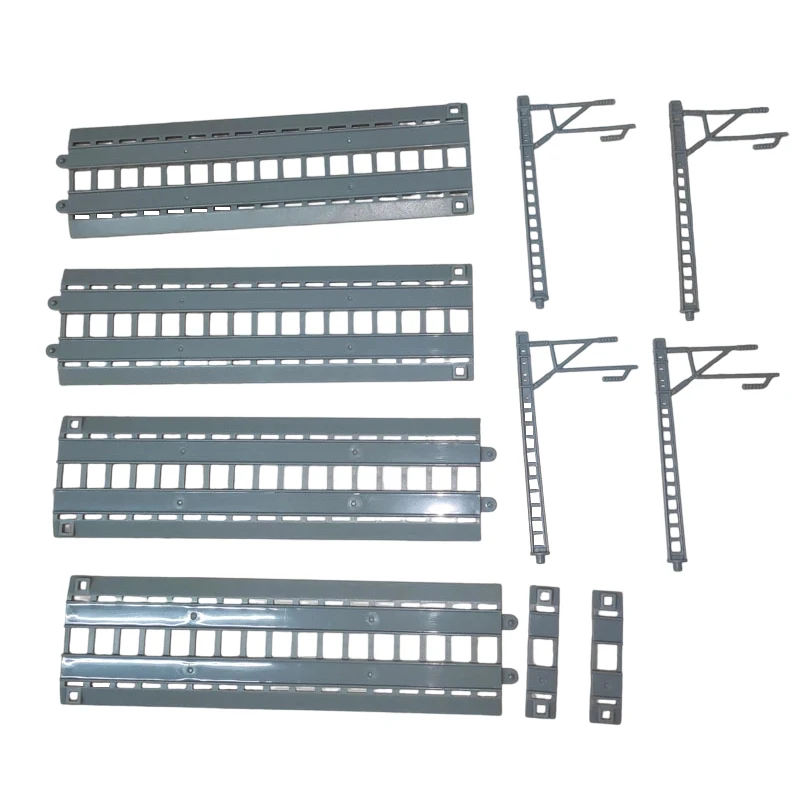 ชุดรางรถไฟจำลองขนาด HO ความยาว 80 ซม. ชุดรางรถไฟแบบเชื่อมต่อกัน อุปกรณ์เสริมชุดประกอบแบบจำลอง
