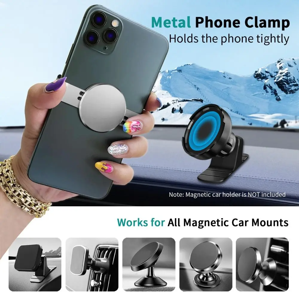 Universal Metal Phone Clamp for Magnet Car Mounts Cellphone Clip for Magnetic Car Holder