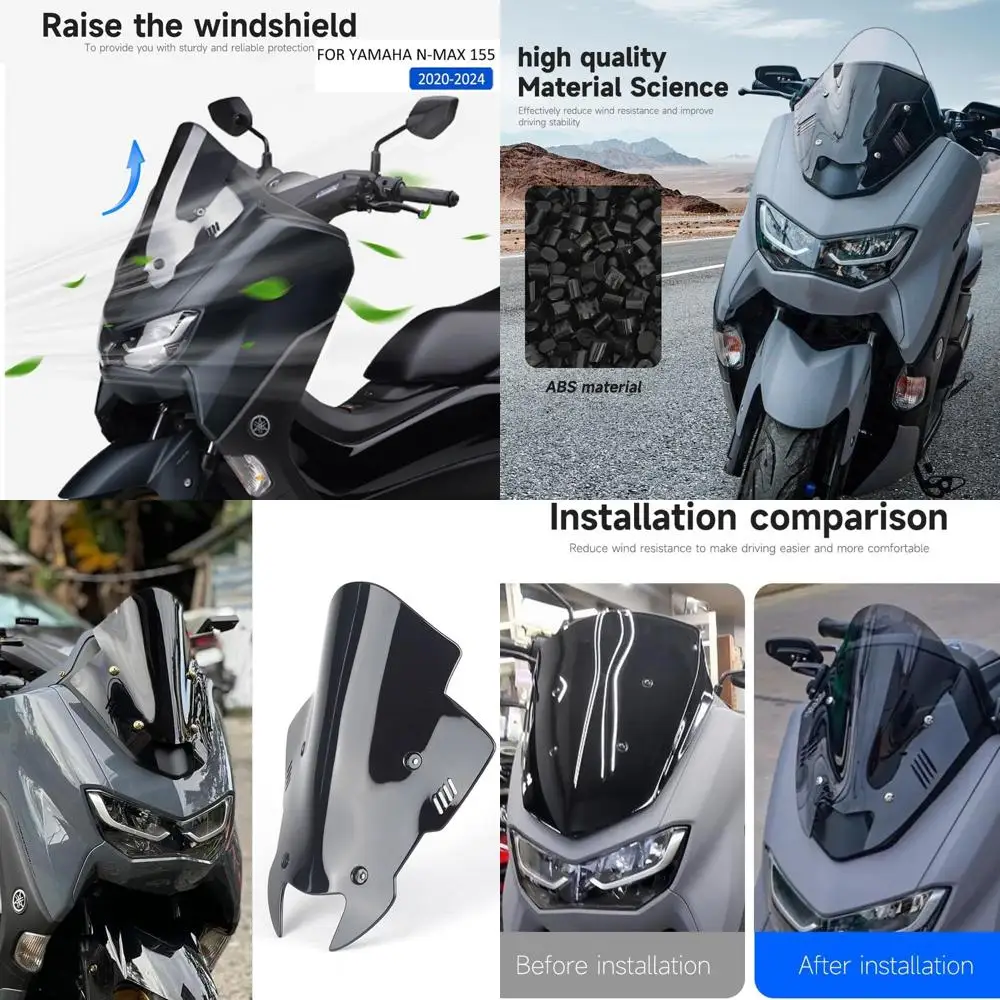 

Дефлекторы переднего лобового стекла мотоцикла для YAMAHA NMAX 155 N-MAX 155 2020-2024, обновленная конкурентоспособная новая версия, направляющая пластина Spoi