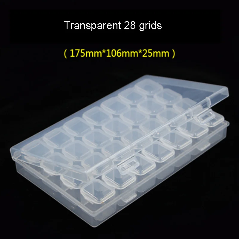 Transparent Colorful Portable Screw IC Chip Storage Box Removable Electronic Parts Screw Beads Organizer Plastic Case