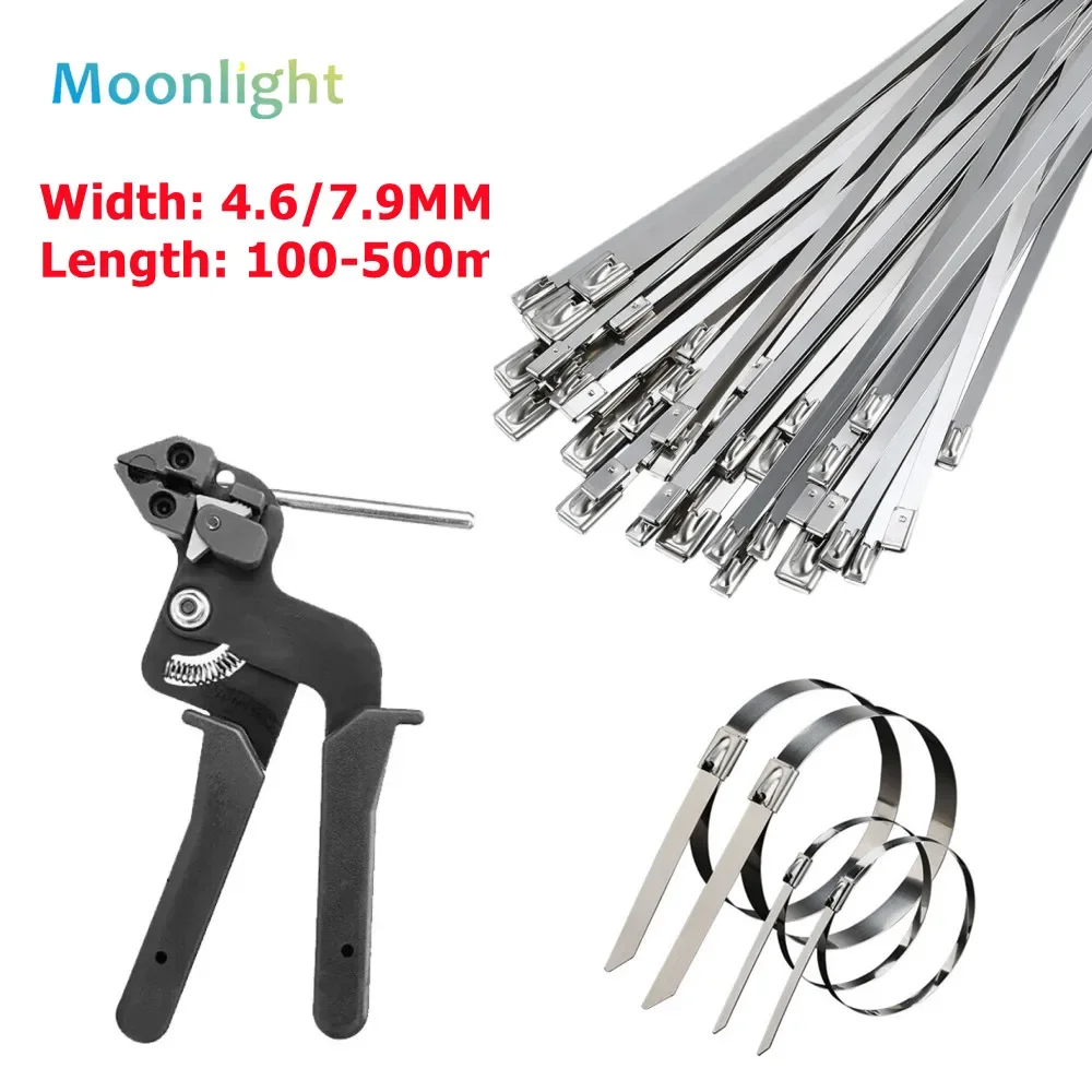 Cable Ties Guns Stainless Steel Hand Fastening Strap Cutting Wrap Tool Automatic Zip Tensioning Tool Locking Cable Ties Plier