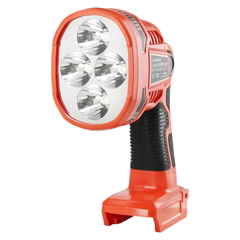 LED Torch Work Light For Black and Decker 14.4V-20V Lithium Battery Cordless Flashlight Portable Lantern with USB Port
