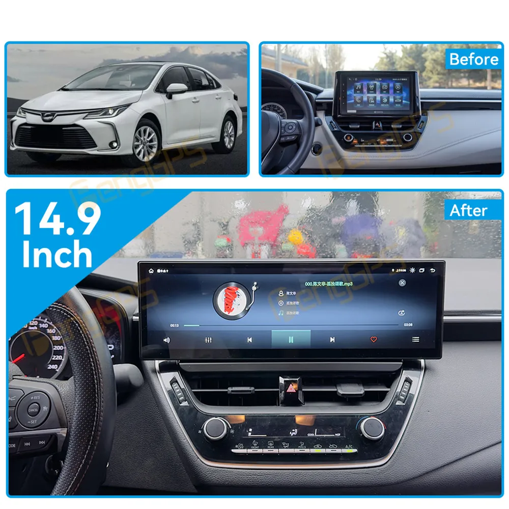 14.9“ Car Radio Android 13 For Toyota Corolla Levin 2019-2021 Multimedia Video Player Stereo Carplay Auto GPS Navi Host WIF