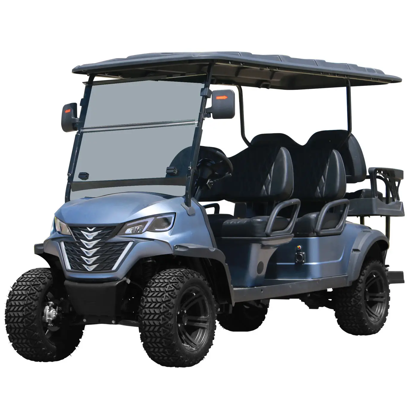 New Luxury 4 6 Seater Waterproof Speaker Bluetooth Music LED Turn Signal Lifted Electric Golf Cart