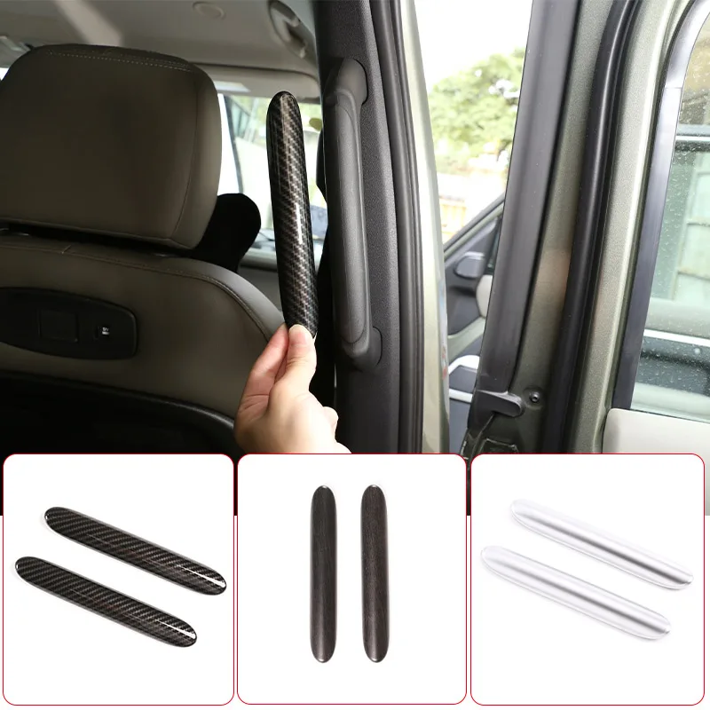 NEW!!! ABS Carbon Fiber Chrome Oak For Land Rover Defender 110 130 20-24 Car Rear Handle Decoration Strip Cover Tirm Accessories