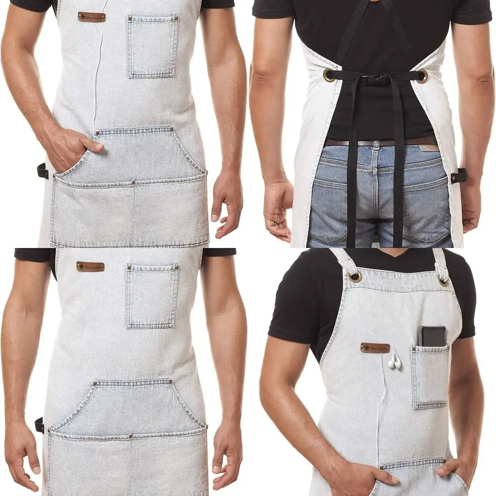 

Adjustable BBQ Grill Apron for Men & Women with 10 Oz Bib and Towel Loop