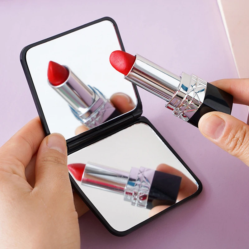 Folding Makeup Mirror High-Definition Portable Pocket Mirror Double-Side Women Makeup Mirror Rectangle Cosmetic Make Up Vanity