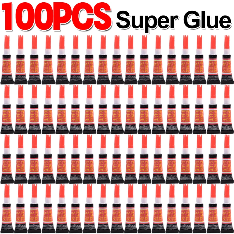 Super colle liquide pour bois, caoutchouc, métal, verre, cyanoaspirations, colle arina, gel PRNail 502, liaison de bain instantanée, cuir, 100x