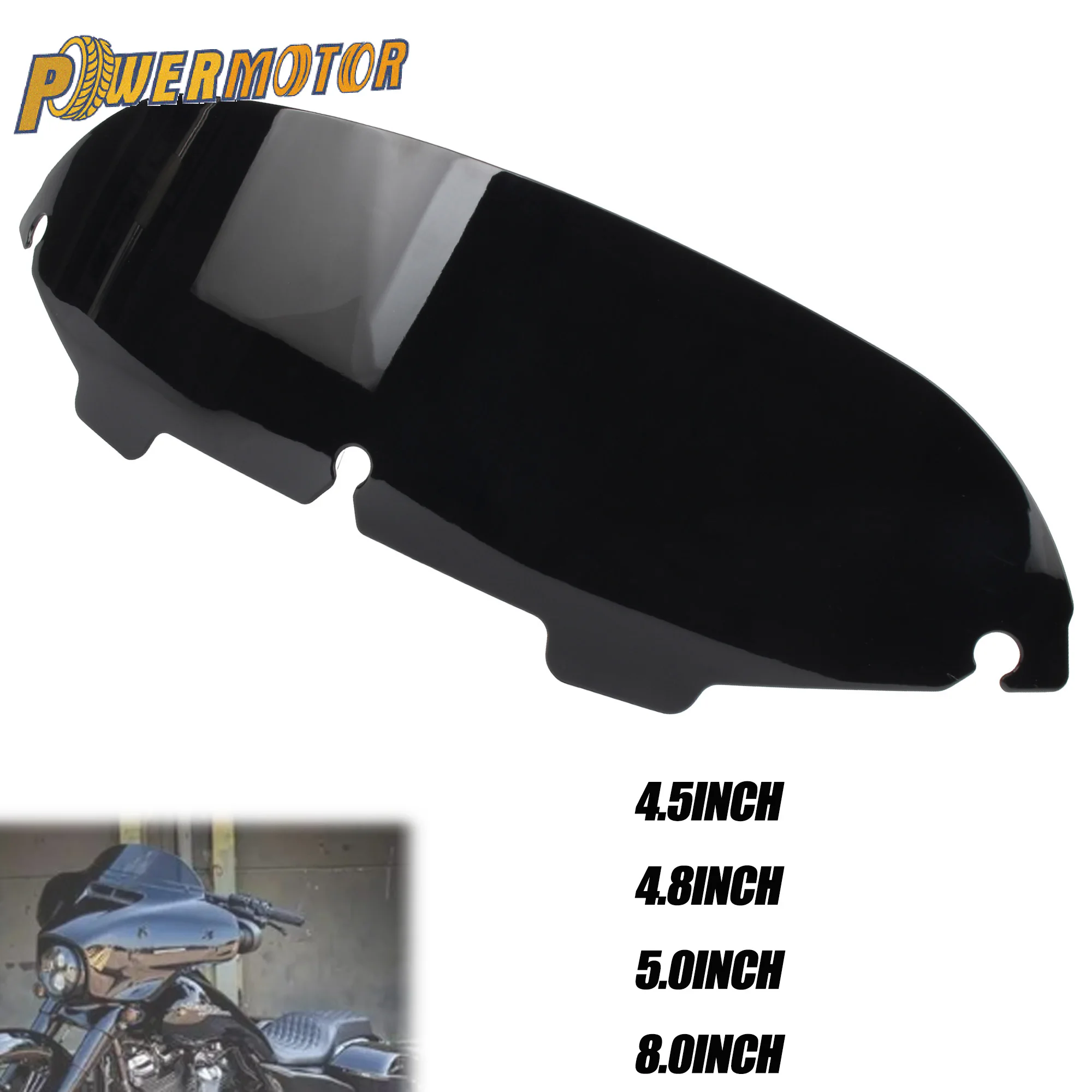 Motorrad Windschutzscheibe Windabweiser 4,5' 4,8' 5' 8' für Harley Touring Street Glide Electra Glide Classic FLHX FLHTC 1996-2013