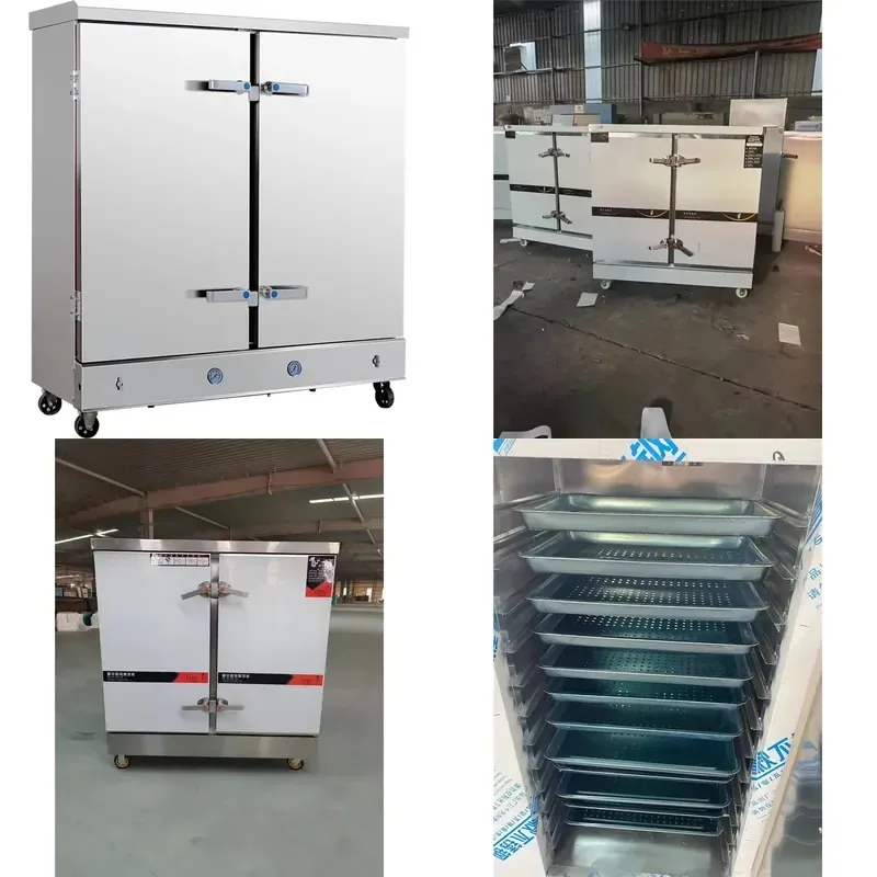 SQLCommercial Three Door Steamer Cabinet Electric Gas Large Capacity Steamer Truck For Canteens Restaurants And Hotels
