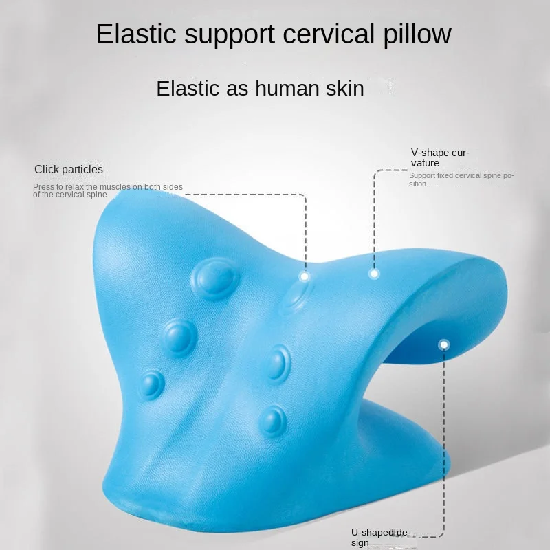 Neck Shoulder Stretcher Relaxer Cervical Chiropractic Traction Device Massage Pillow for Pain Relief Cervical Spine Alignment