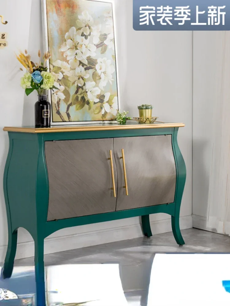 

Neoclassical Entrance Cabinet Living Room Hallway Curio Cabinet Post-Modern Luxury Wall Cabinet