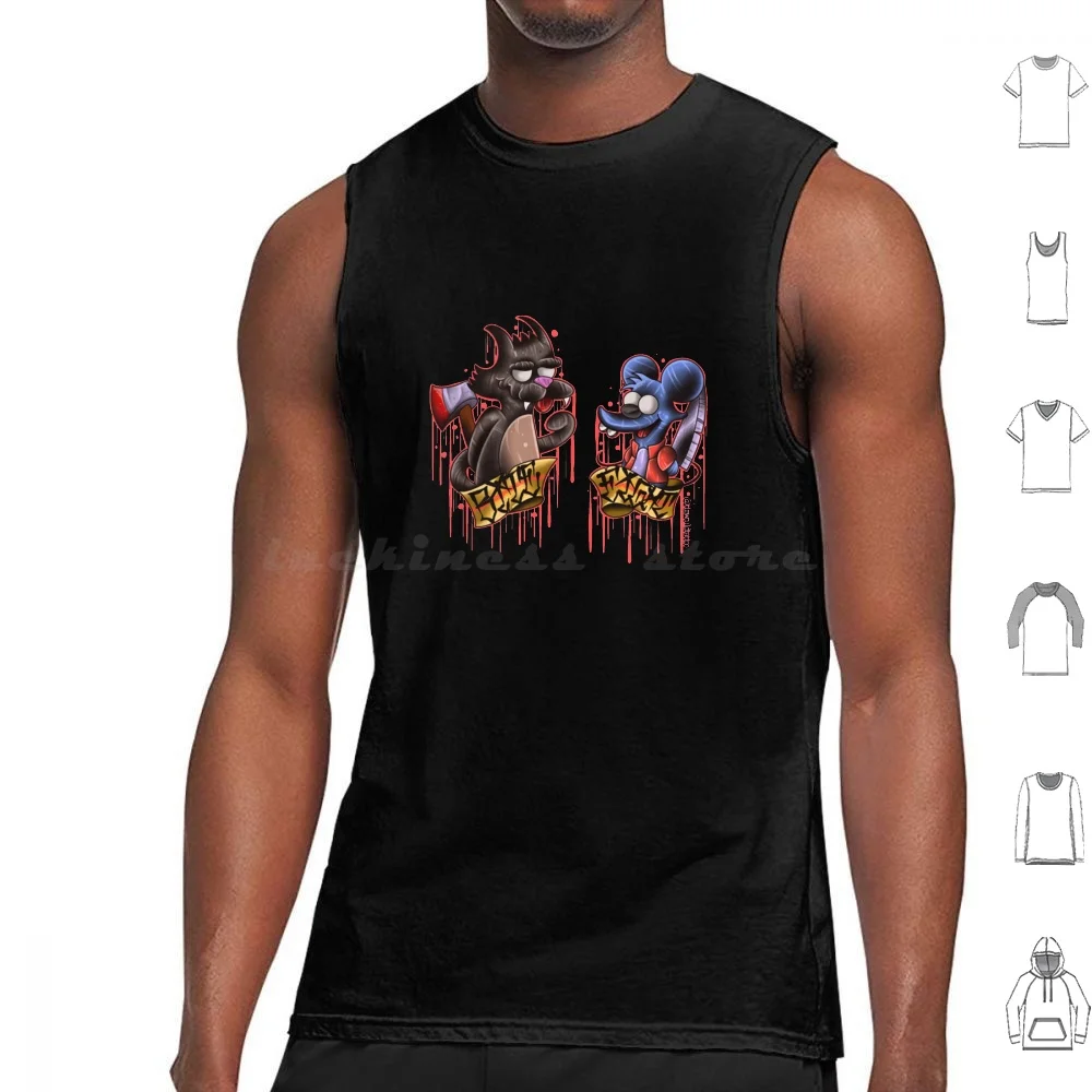 Bite And Fight The Simps0nszzz Tank Tops Vest Sleeveless Funny Homer Meme Bart Homer Tv 90s Lisa Cartoon Maggie Marge Movie