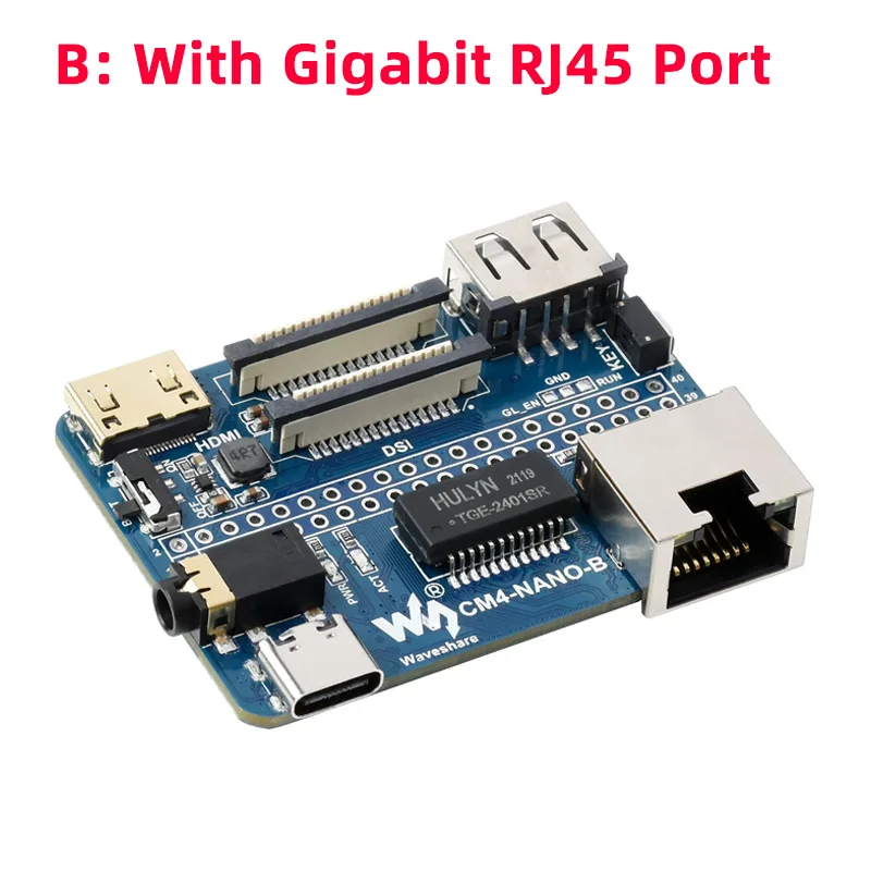 CM4 Base Board USB CSI DSI Mini HDMI-compatible Optional Gigabit Ethernet RJ45 for Raspberry Pi Compute Module 4 Same Size CM4