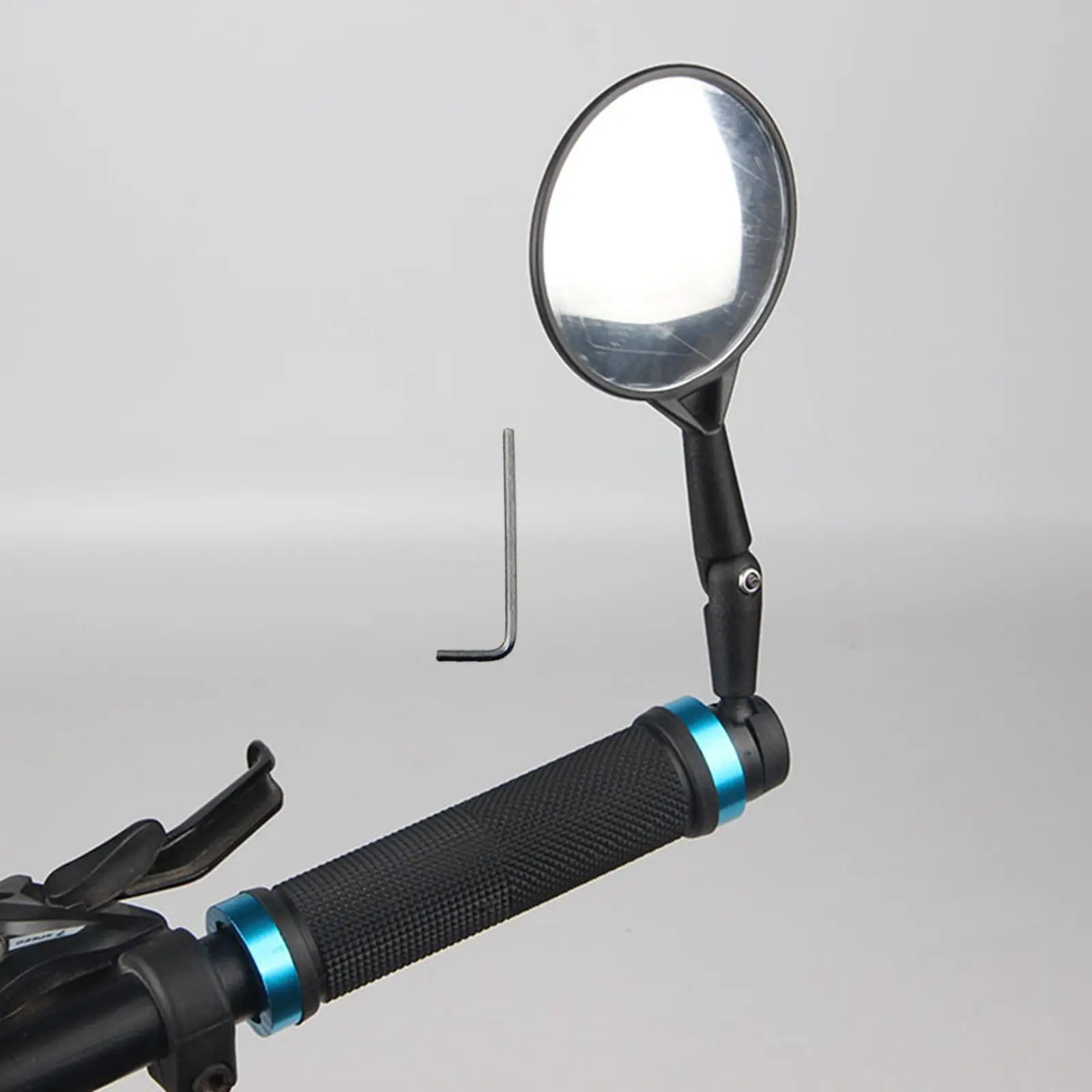 2x Cycling s Adjustable Rotatable Handlebar Mounted Convex Mirror for Mountain Road Bike