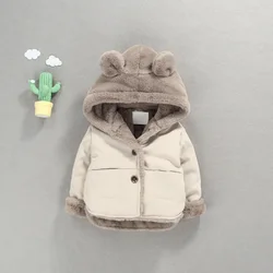 Toddler Baby Boys Girls Winter Fleece Jacket Small Kids Warm Hooded Outwear Coat