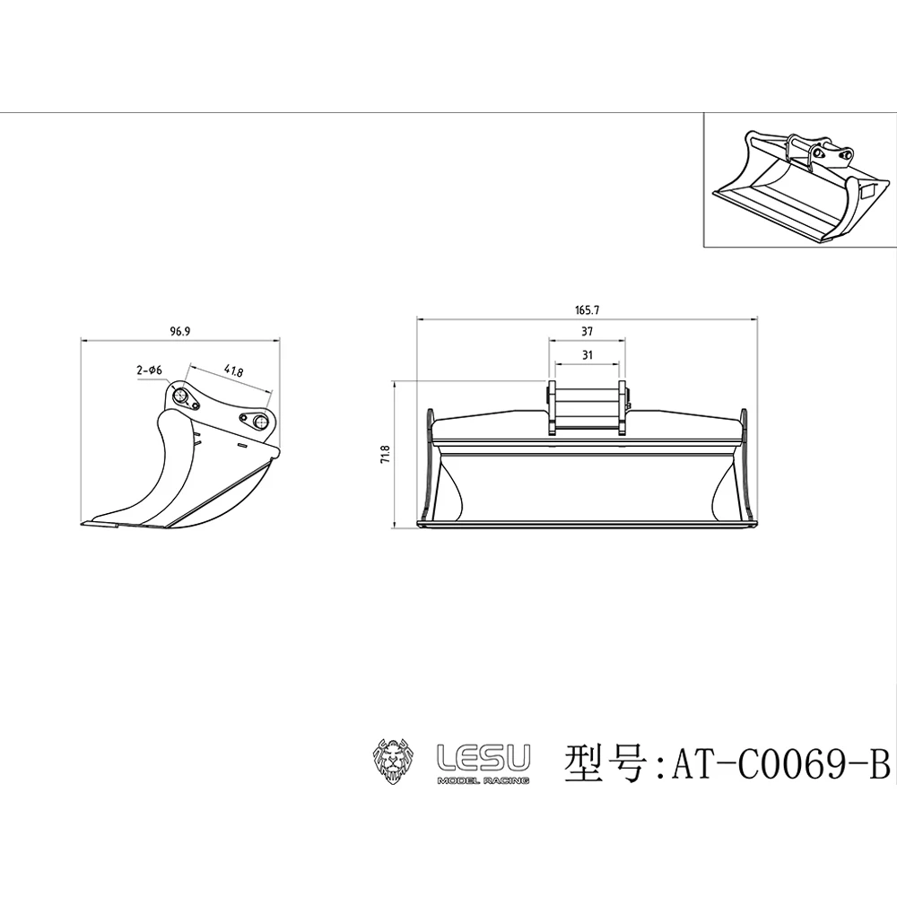 Parte balde de metal para lesu 1/14 et30h et26l lr945 sk500 lr960 zx490 et36l et26 ac360 et35 c374f rc escavadeira hidráulica