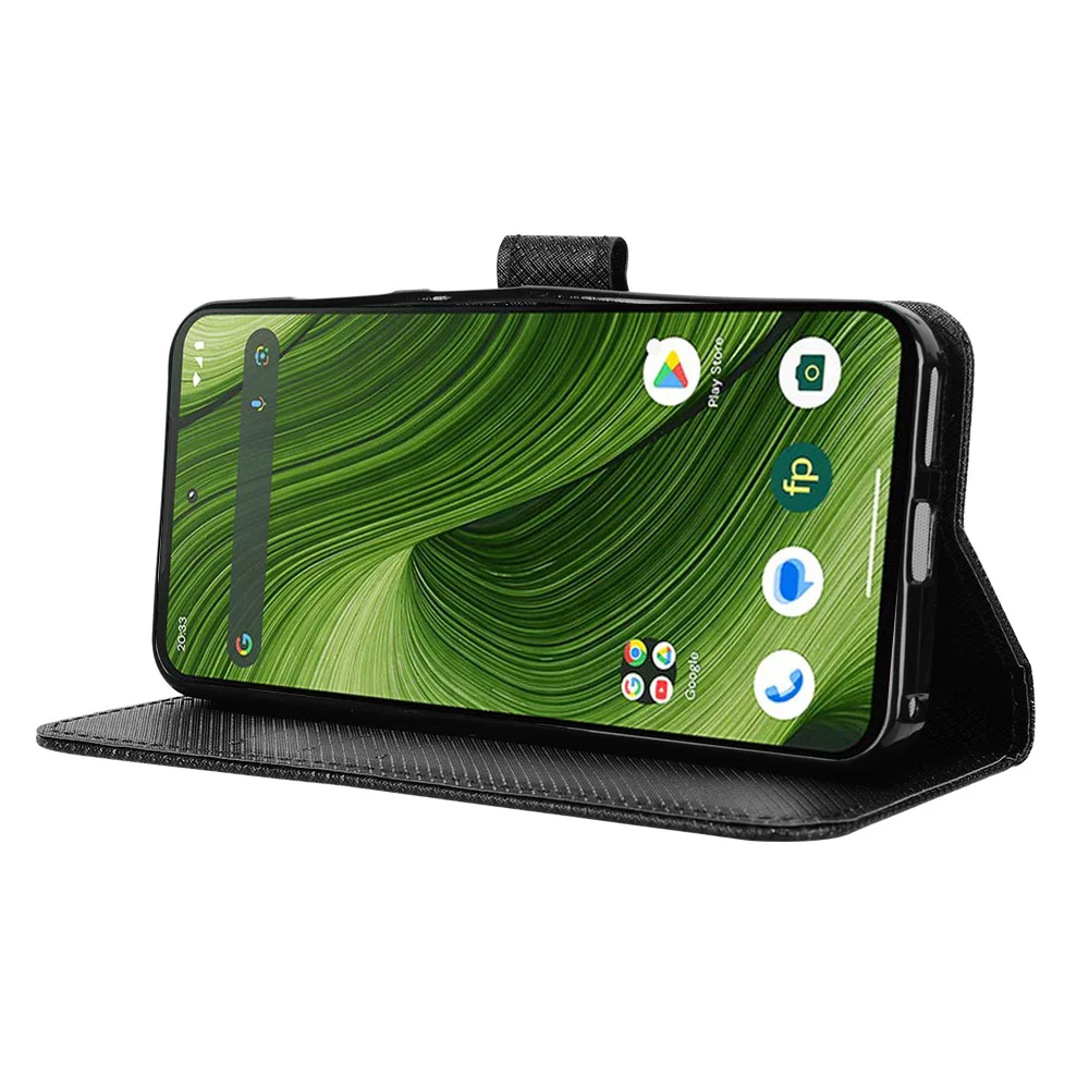 محفظة مع فتحة للبطاقات وحامل حافظة جلدية قابلة للطي لهاتف Fairphone 6 5 غطاء مغناطيسي قوي مضاد للسقوط