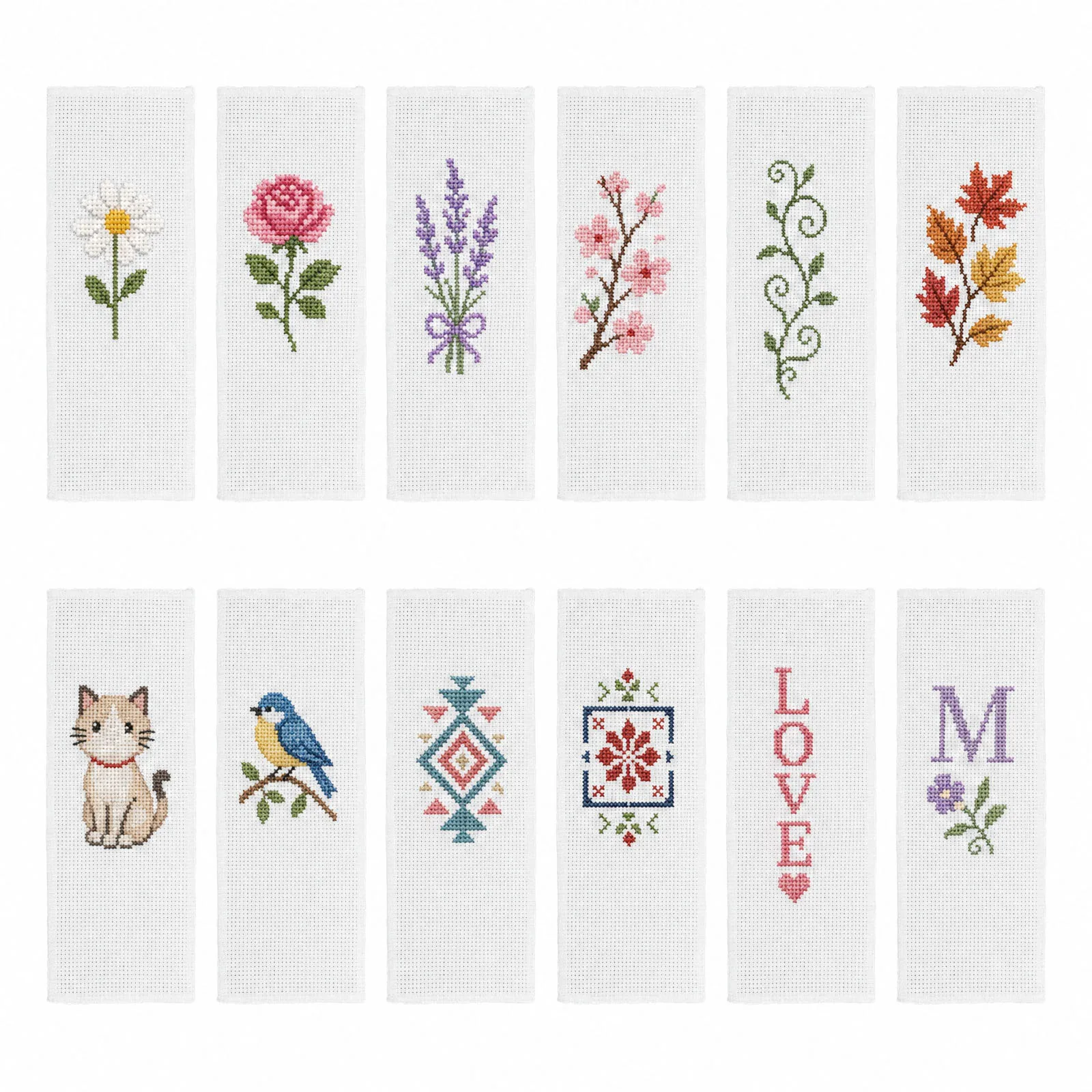 12 Pcs Cross Stitch Bookmark 7.48