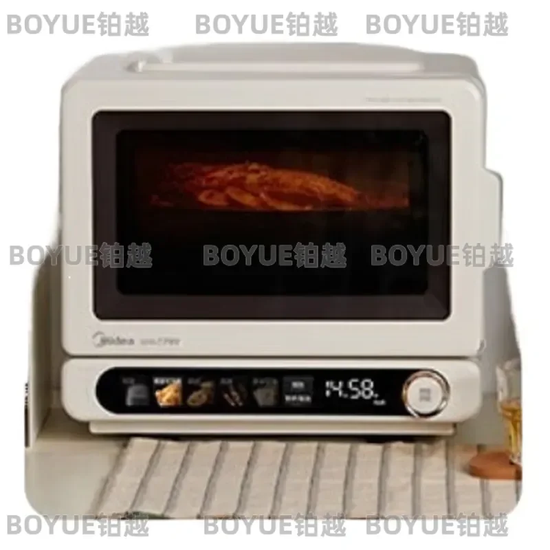 Compact Inverter Microwave Oven Flat Plate Steaming Baking Frying All in One Kitchen Appliance for Home Use Small Capacity