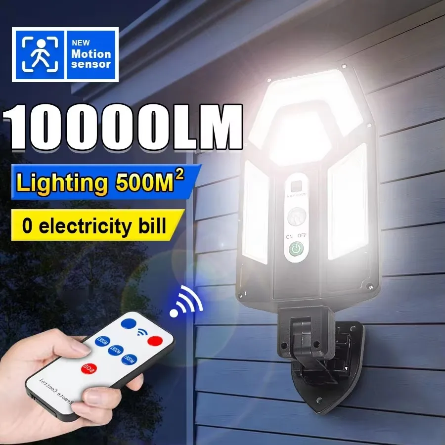 

New 55 LED Outdoor Solar Lamp Lighting 240° Wide Range Lantern IP65 Waterproof Solar Light Super Bright Street Wall Light