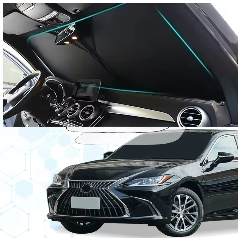 Windshield Sun Shade For Lexus ES 350 300H ES200 Sunshade Sun Visor Protector Foldable Blocks UV Rays Keep Car Cooler
