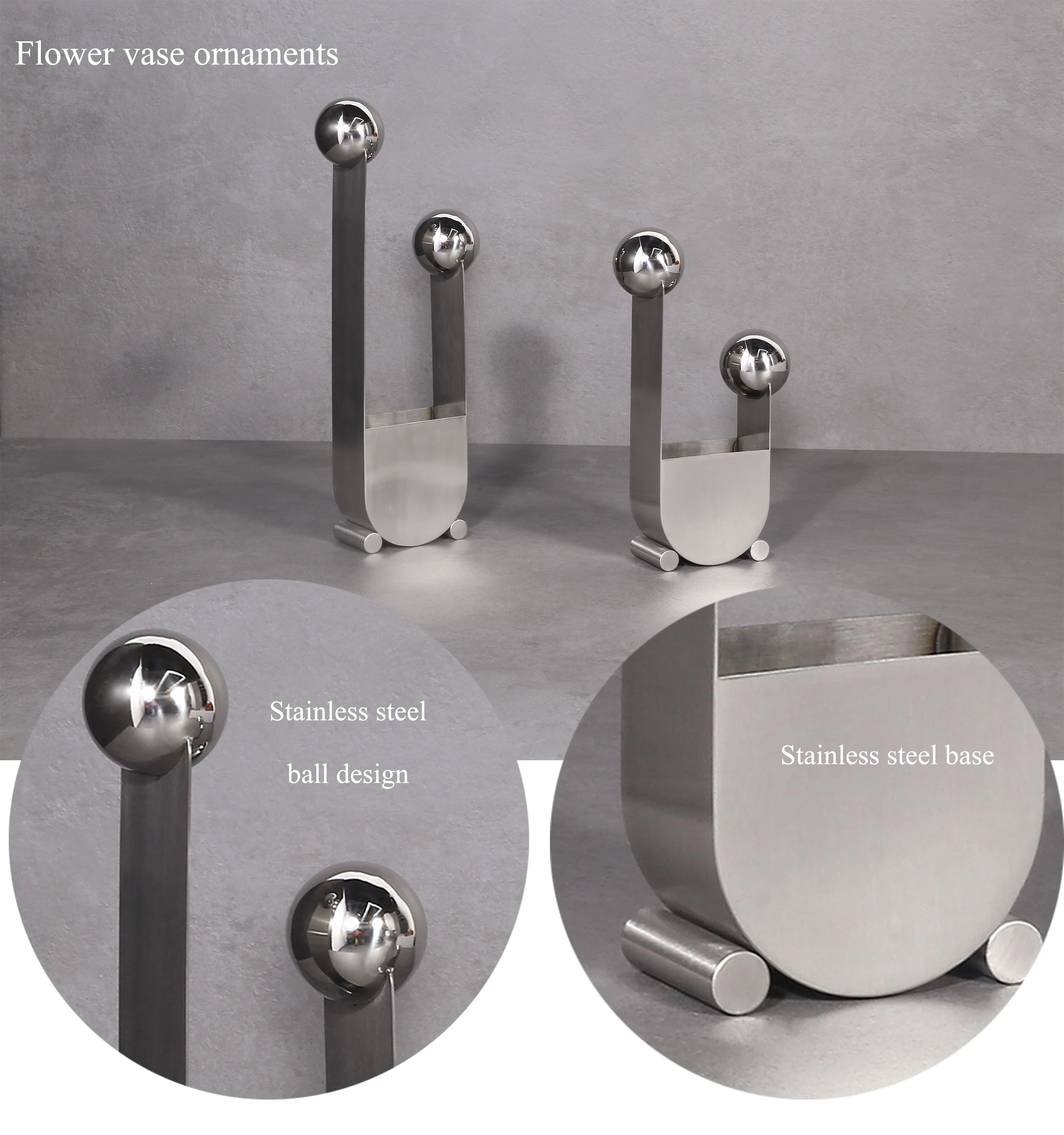 Wholesale Luxury Black Bronze Vases Customized Wire Drawing Process Wedding Center Hotel Decoration Modern Design Small Vases