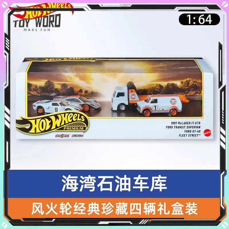 

New 1:64 Hot Wheels McLaren F1 Gulf Oil Model High Detail Alloy Car Classic Racing Replica Adult Collection Gift for Boys