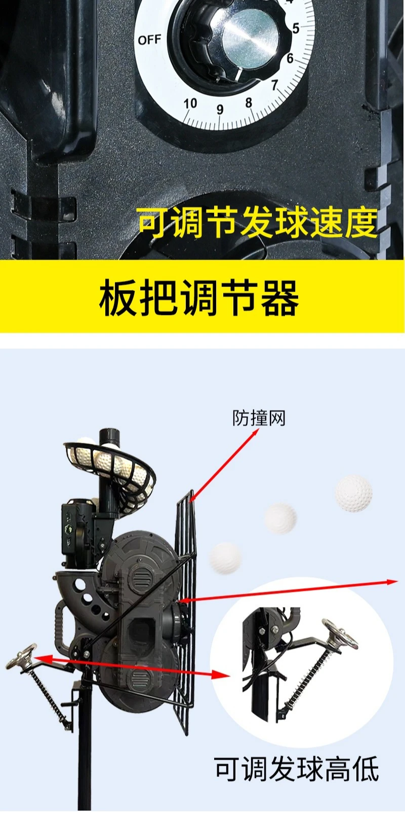 Zweirunde Baseball-Tennis-Toss-Wurfmaschine zum Üben einzelner Üben mit Fangnetz-Übungsgerät