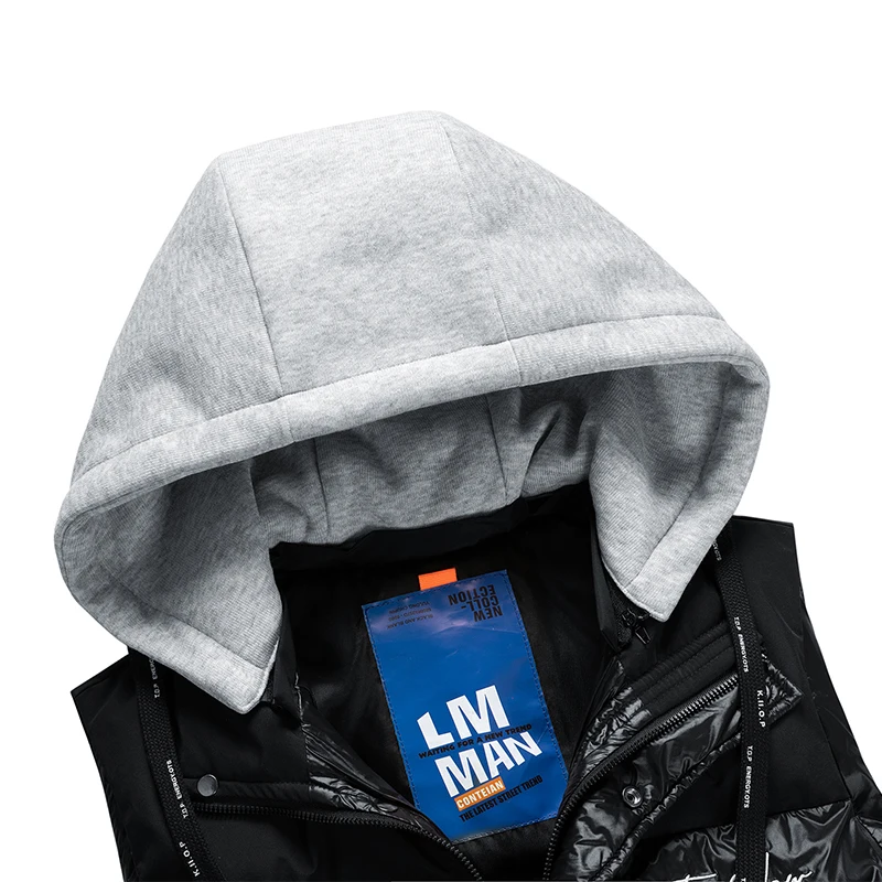 Male Hoodies Vest Thicken Winter Padded Zipper Solid Waistcoat Outdoor Causal Sleeveless Fashion Coat Women Men Duck Down Jacket