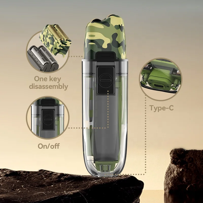 Tông Đơ Điện Dao Cạo Nam Điện Sạc Kiêm Máy Cạo Râu Máy Râu Dao Cạo Ướt Khô Kép Sử Dụng Chống Nước Sạc Nhanh